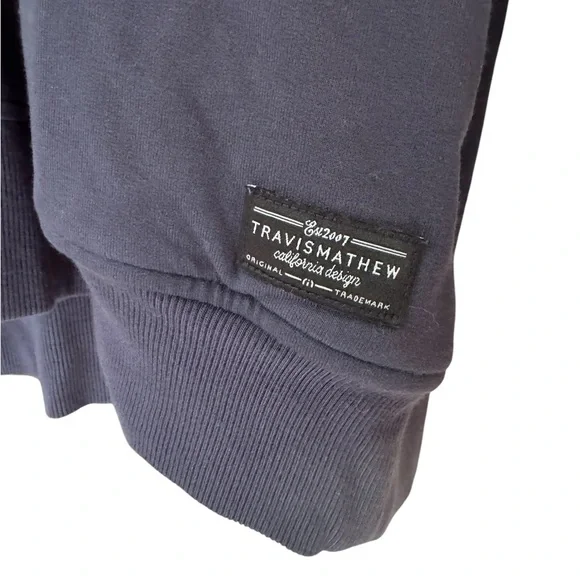 Travis Matthew Men's Blue Pullover 1/4 Zip Jacket - Picture 5 of 6